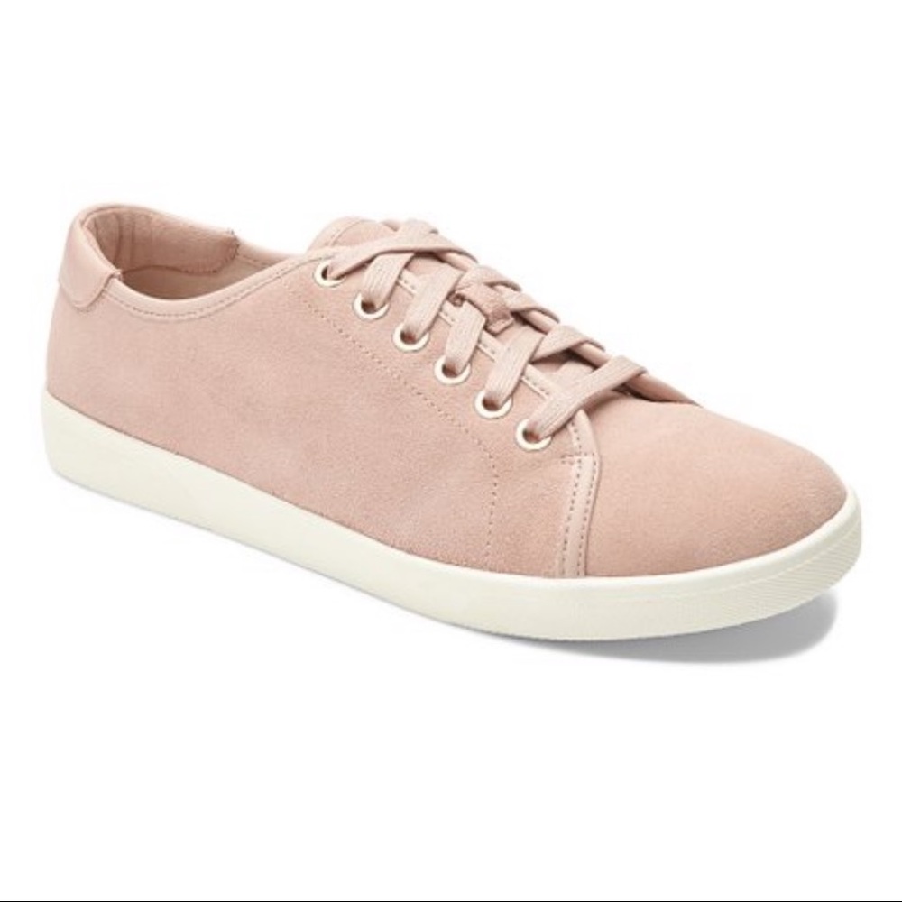 Vionic 🆕Sunny Brinley Light Pink Suede Sneakers 9 - Picture 2 of 10
